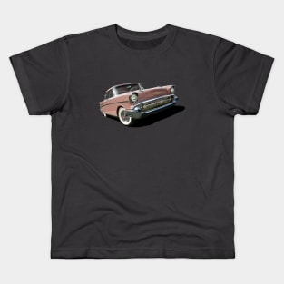 1957 chevrolet bel air in rose Kids T-Shirt